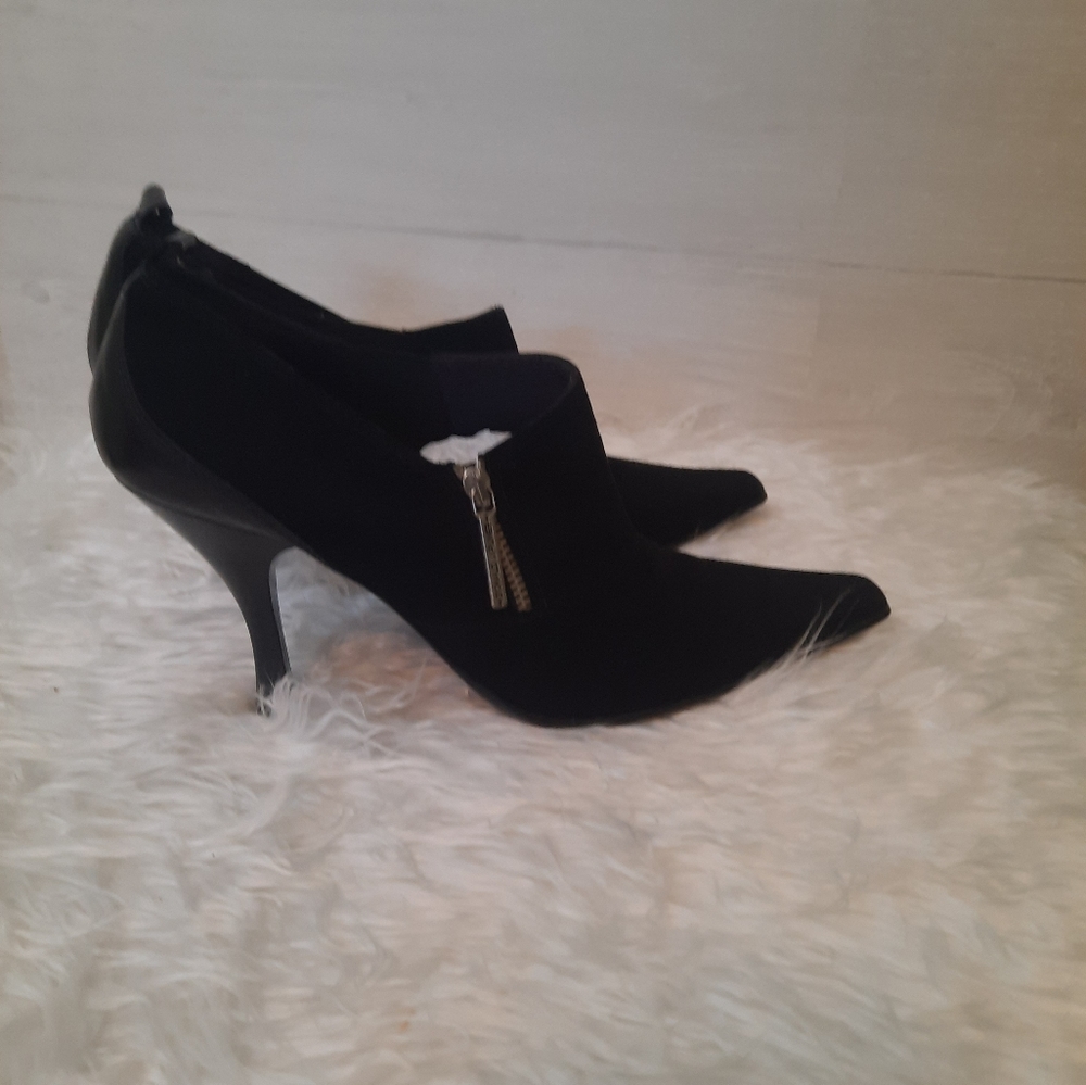 Donald j. pliner suede leather milly zipper boots booties sz 7N - Picture 4 of 6